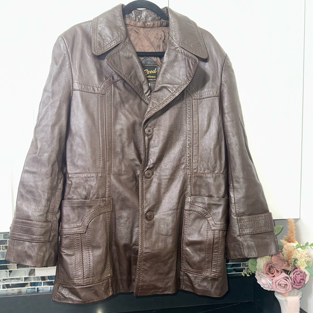 Brown Leather Jacket for Men